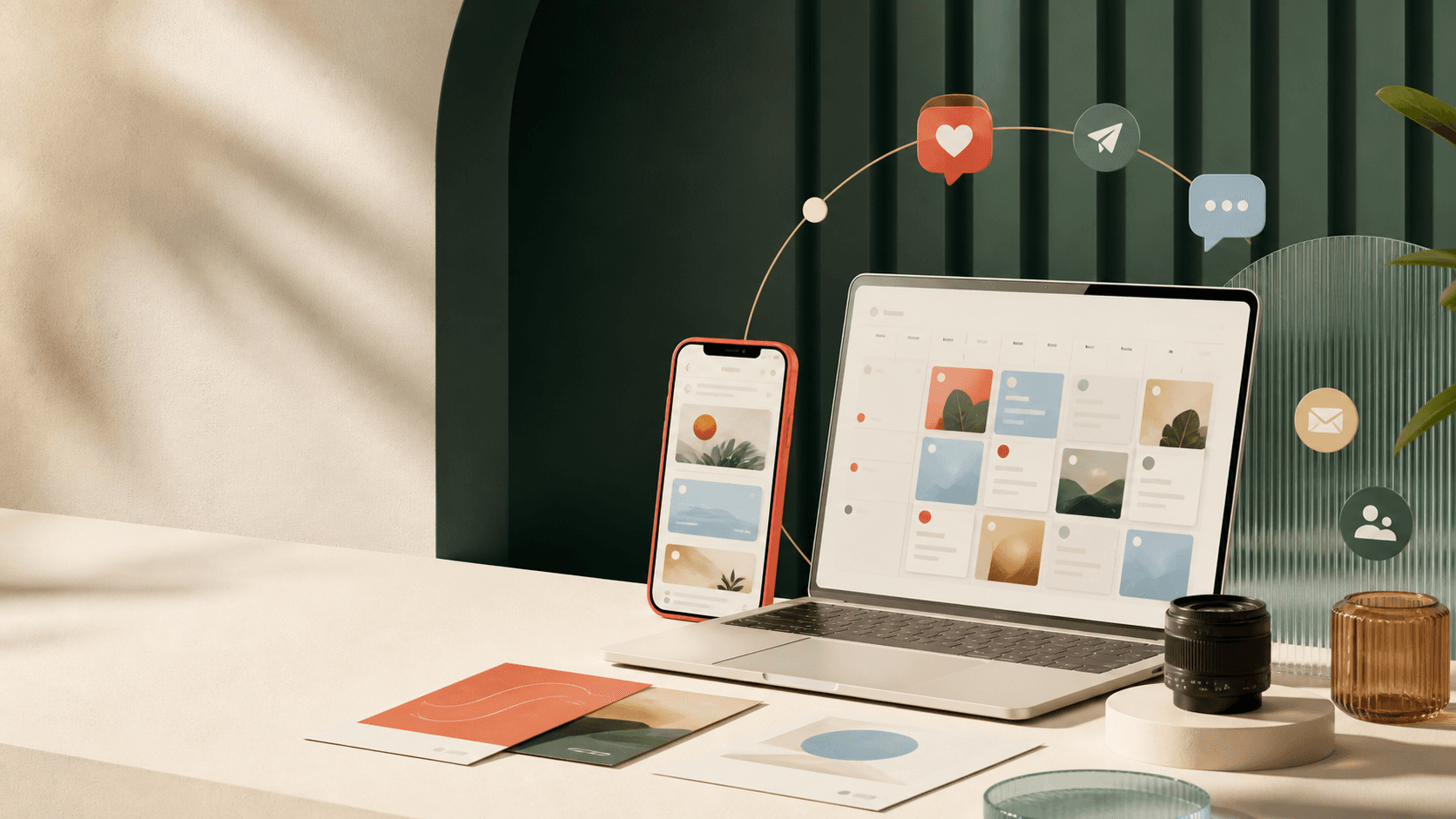 Hub Social multichannel content workspace